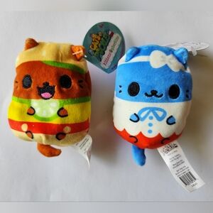 Cats vs Pickles Kittens vs Gherkins 1 Pair of 3" Bean Filled Plushies
